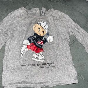 9 month Long sleeve Polo Bear by Ralph Lauren shirt